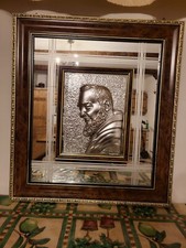 Quadro di Padre Pio in Argento 925 creazioni artistiche ideal-gift 