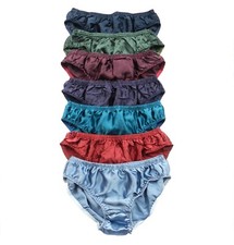 6 Pezzi Slip Bikini Intimo Uomo 100% Pura Seta Taglia L XL 2XL 3XL 4XL