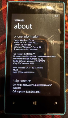 Nokia lumia 520 - 8gb,