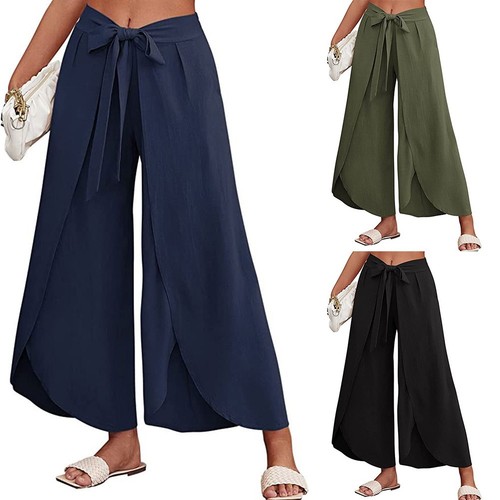 Pantalone donna gamba larga