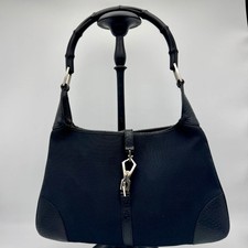 Borsa Gucci Jackie in tela e pelle nera 2000 ca