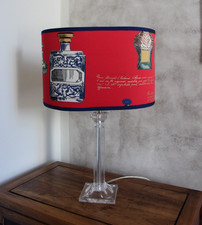 Lampada con paralume a ventola con tessuto vintage Profumi Bottiglie Fornasetti