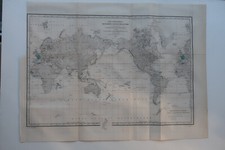 Antique Map-HYDROGRAPHIC WORLD