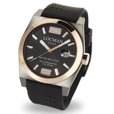 Orologio automatico uomo Locman Stealth in titanio e silicone 0205GRBKF5N0SIK