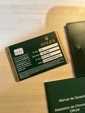 Autentica carta Rolex