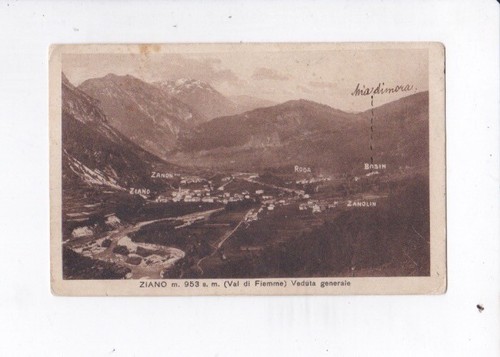 Cartolina ziano val fiemme - ziano,