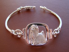 Bracciale da studio in argento sterling Yorkshire Terrier in piedi
