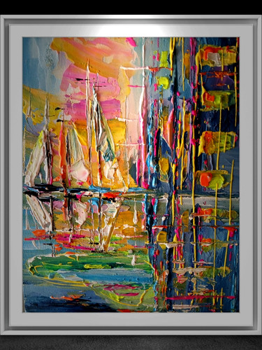 Quadro olio originale pannello - quadro,