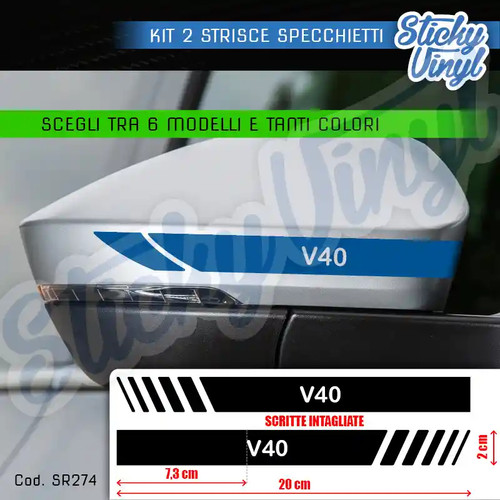 Adesivi strisce specchietti - adesivi,