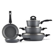 Aeternum Batteria pentole Alluminio antiaderente 8 pz BROOKLYN TASTE Grey