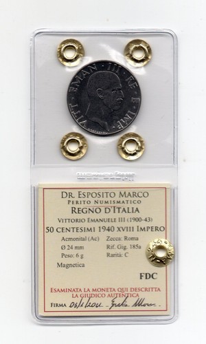 Centesimi impero 1940 fdc - centesimi,