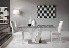 TAVOLO LEGNO CON PIANO IN VETRO CUCINA SALA DA PRANZO LEGNO 160X90