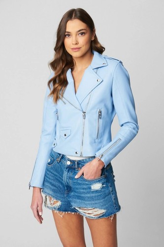 Light blue biker motorcycle - light,