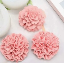 STAMPO in silicone 3D a forma di FIORE GAROFANO GARDENIA candele, gesso, resina