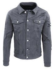 Giubbotto di jeans uomo grigio