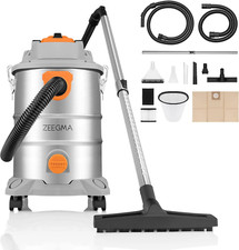 ZONDER PRO MULTI Aspiratore Solidi E Liquidi 1600W Aspirapolvere Industriale, As