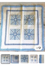 Centro Centrino Tovaglietta Cotone Ricamo A Mano Pizzo Uncinetto 40 x 40 cm.