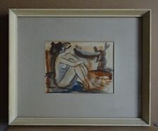 VECCHIO QUADRO DIPINTO AD ACQUERELLO FIRMATO e datato 74