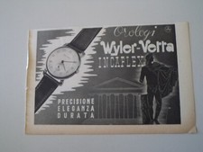 advertising Pubblicità 1947 OROLOGIO WYLER VETTA INCAFLEX