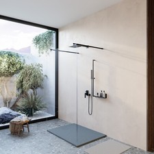 PIATTO DOCCIA EFFETTO PIETRA ARDESIA SMC RIDUCIBILE ULTRASLIM H2,6CM MOD. SAMOS