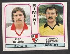 FIGURINA ALBUM CALCIATORI PANINI 1980-81 N.480 RIMINI BILARDI BERTONI NUOVA