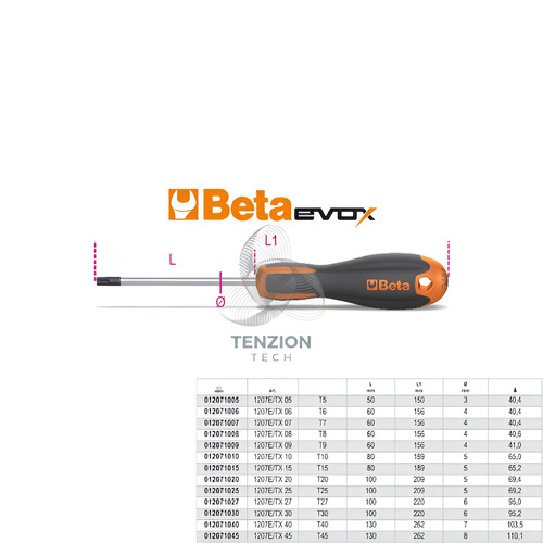 Chiave maschio torx con - torx,