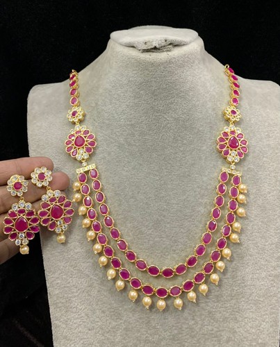 Set collana zirconi - , placcati