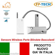 SENSORE WIRELESS ALLARME PORTE BASCULANTI E SCORREVOLI PORTONCINI PORTE BLINDATE