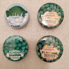 N°4 scatole In latta caramelle confetti pastiglie FASSI vintage da collezione