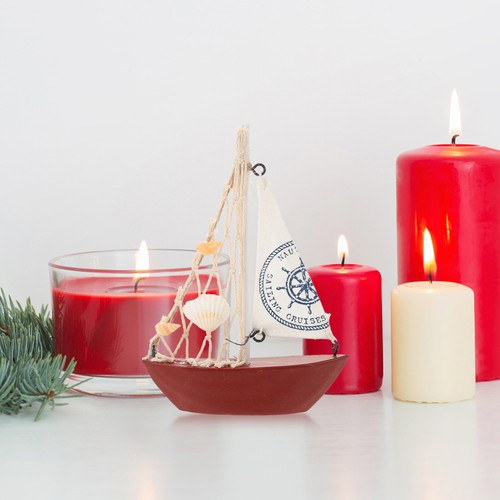 Mini boat model decoration - ,