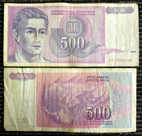 Yugoslavia 500 dinara 1992 - 500,