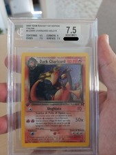 Carta Pokemon Gradata - Dark Charizard Prima Edizione ITA HOLO - BGS 7,5