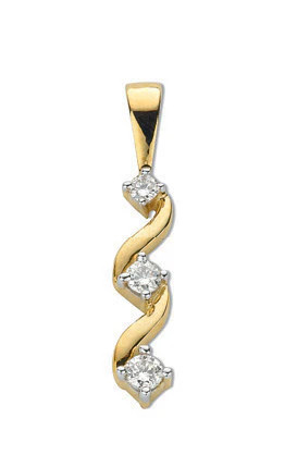 9ct yellow gold - 0.15ct, diamond