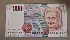 1990 Italy 1000 Lire Note