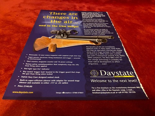 Pgun9 advert 11x8 daystate - daystate, mk3