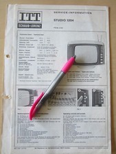 ITT SCHAUB-LORENZ TV STUDIO 1204 MANUALE RIPARAZIONE QUADRO 1974