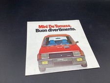 DEPLIANT AUTO VINTAGE MINI DE TOMASO INNOCENTI 4 PAG DATI TECNICI