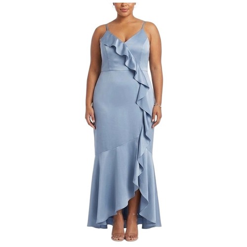 Abito sera blu dkny raso - da,
