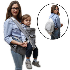 WHOOPS Marsupio per Neonato Porta Bambini Ergonomico Puro Cotone con Sedile 10-1