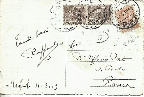 1919 libia cartolina - libia,