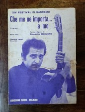 DOMENICO MODUGNO CHE ME NE IMPORTA...A ME Spartito Musicale Leggere descrizione 