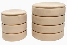 Set 2 Pouf Contenitori in