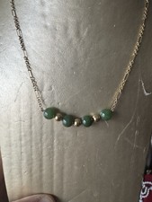 Collana In Oro 18 Kt E Giada Imperiale 