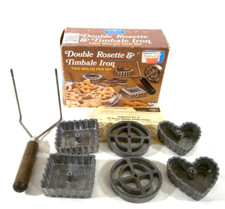 Ferro da stiro doppio rosone e timbale Nordic Ware con 6 stampi e ricette/istruzioni