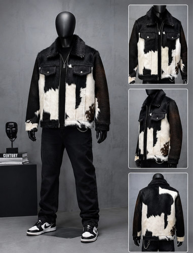 Giacca pelle mucca - giacca,