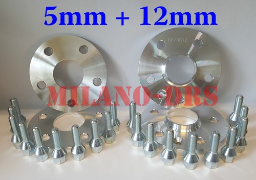 Kit distanziali ruota - ruota, 5+12mm
