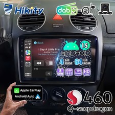 Autoradio DAB+ 8-Core 4+64GB Carplay Android 15 per VW New Beetle Navi WiFi RDS