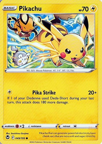Pikachu 049 195 silver tempest - silver,