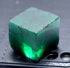 146 CT Naturale Colombiano Certificato Verde Smeraldo Forma di Cubo Gemma Rough