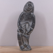 Vintage Inuit pescatore pietra